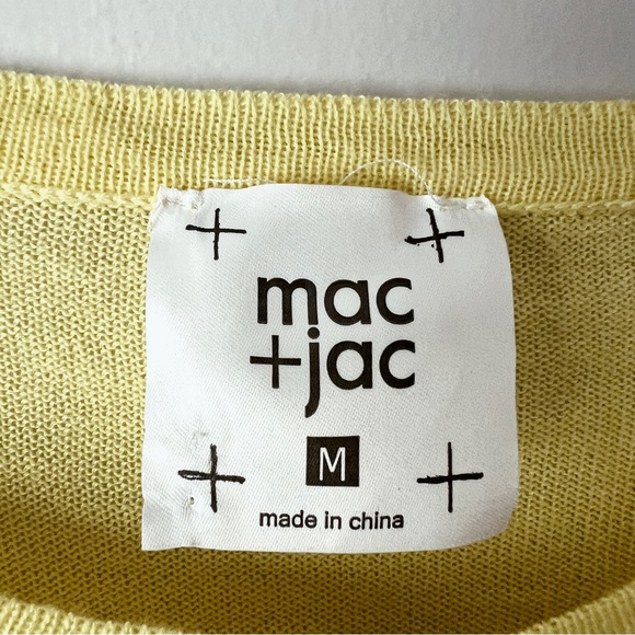 Mac + Jac Yellow Ruffle Crop Cardigan - Picture 3 of 6